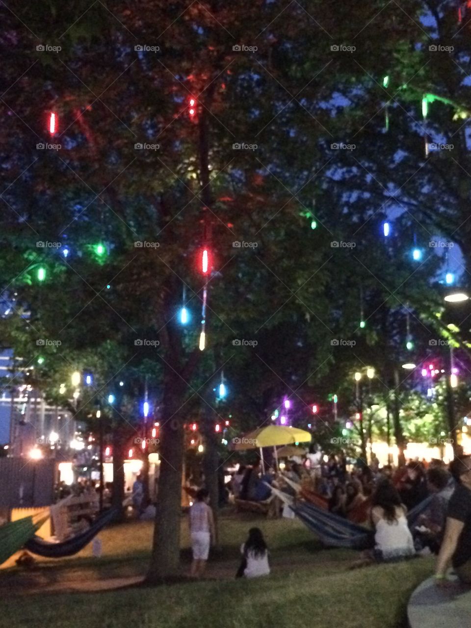 Spruce Street Harbor Park. A night in the park