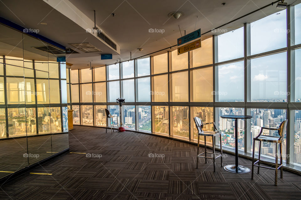 Bangkok city bird eyes view from BaiYoke tower