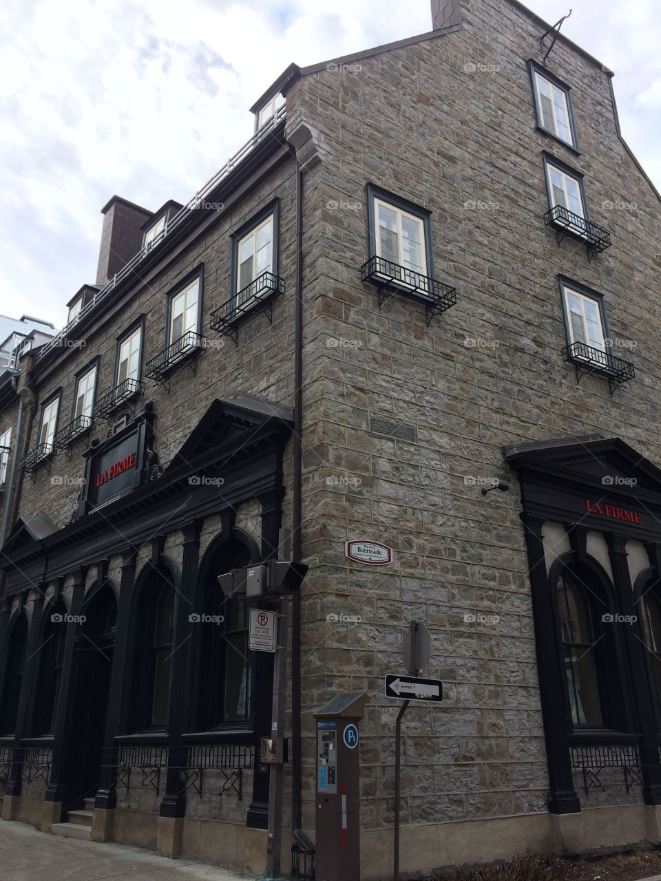 Old stone house in Old Town Quebec 