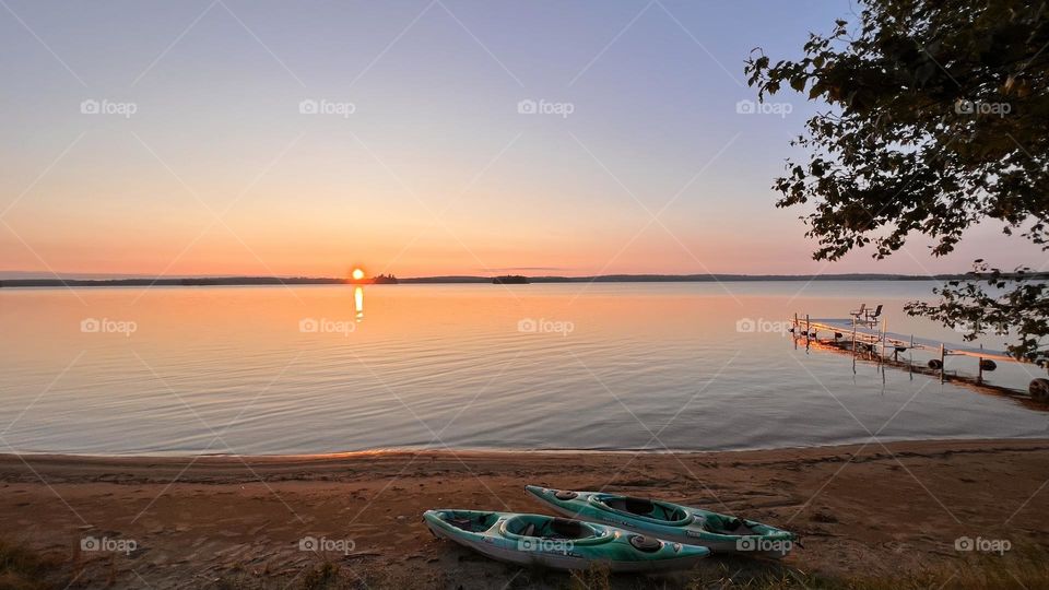 Enjoy the sunset on the beach