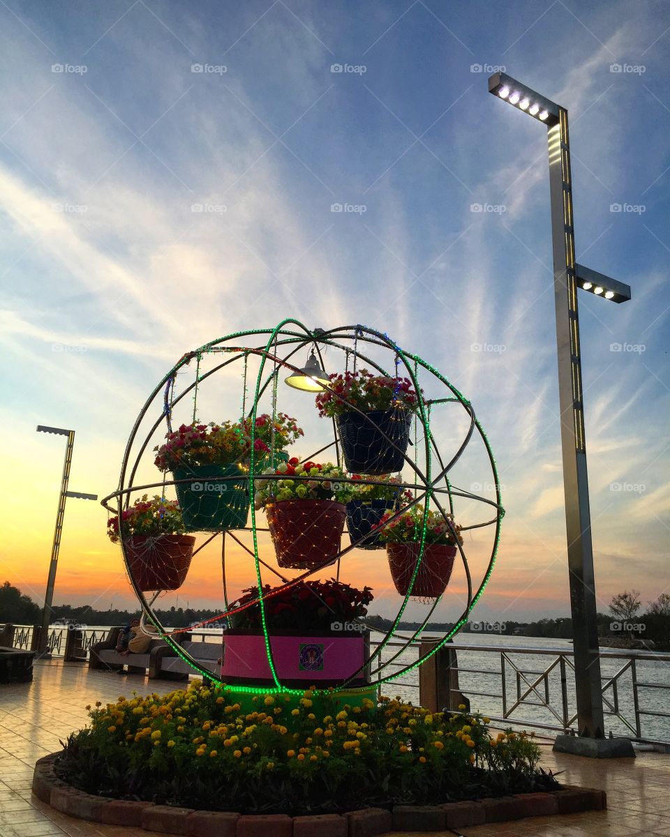 The park in the evening