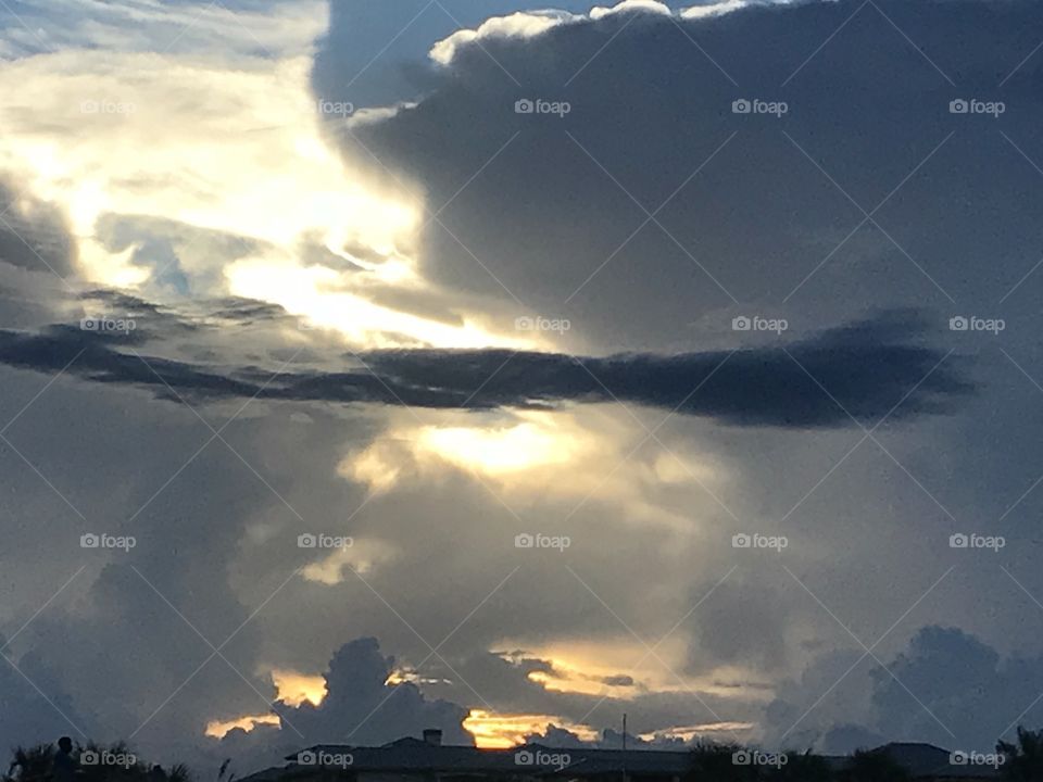 Sunset and clouds 