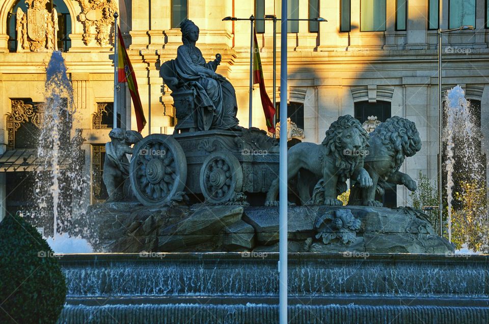 Fountain of Cibeles. Fountain of Cibeles at Cibeles Square, Madrid