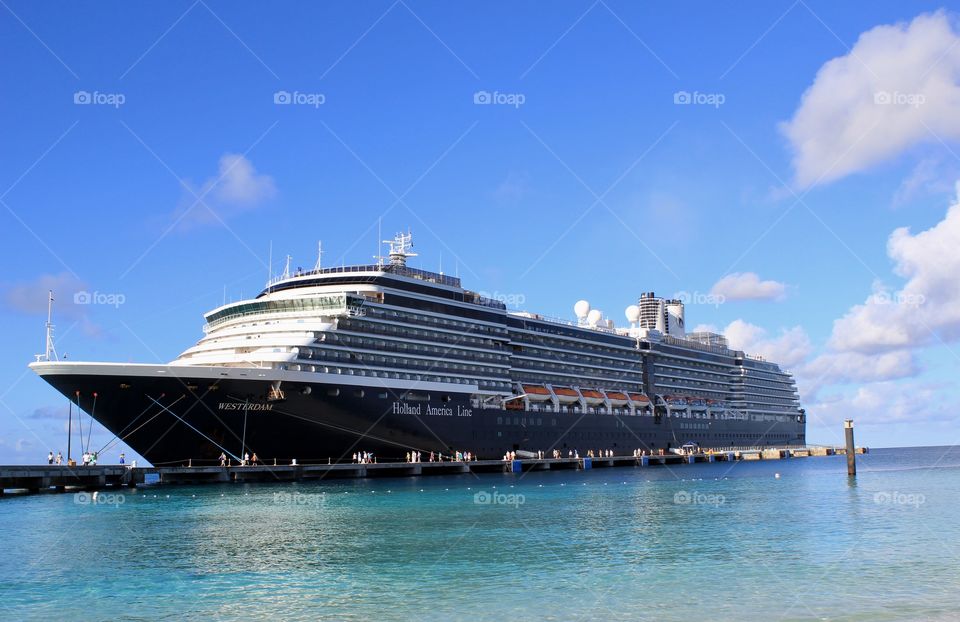 Cruise ship in the Caribbean 