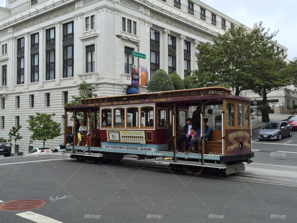 Cable car in San Francisco