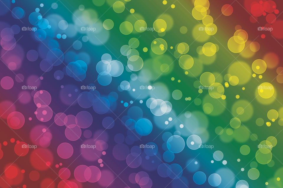 Colorful bokeh background design psychedelic minimalist art attack bubbles close up