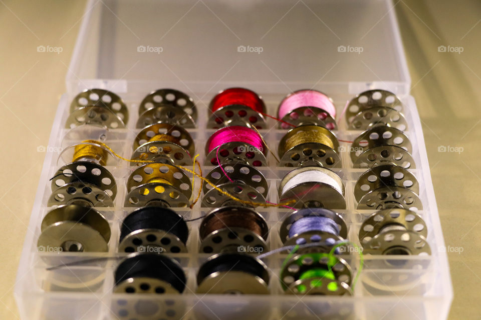 A lot of colorful threads