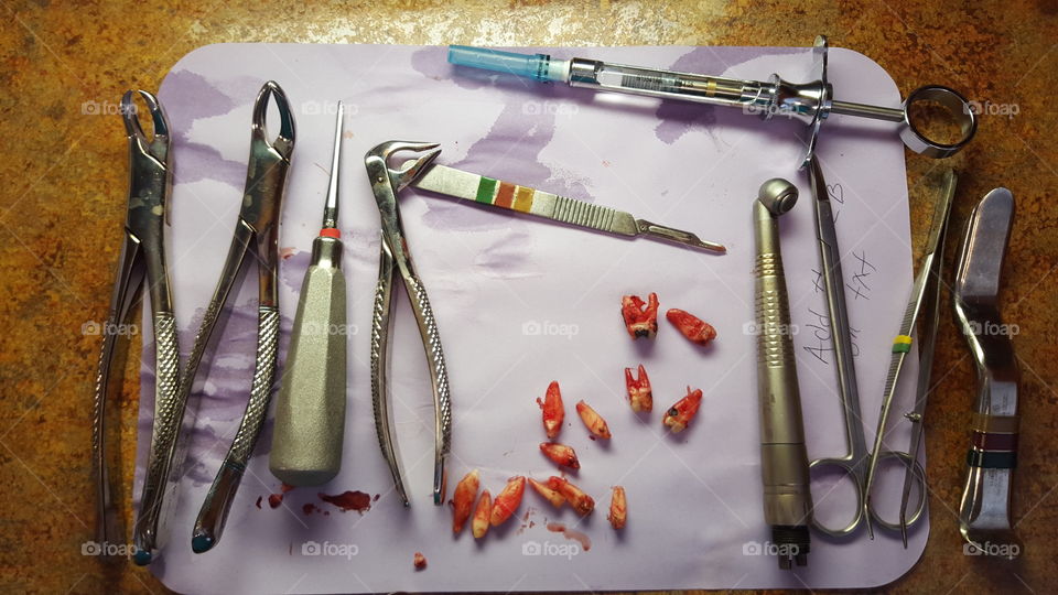 dental instruments. surgical extractions