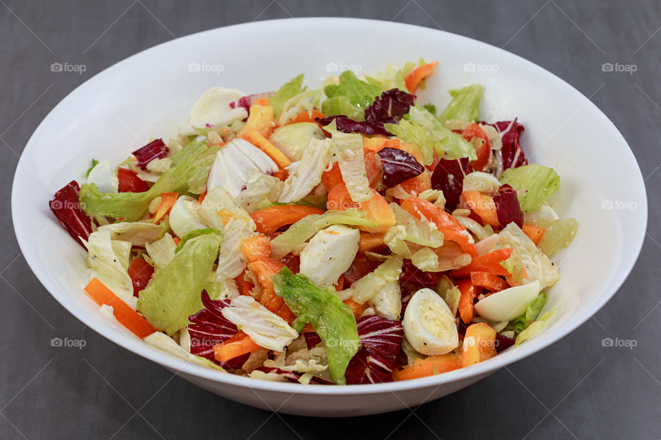 Greek salad in a bowl