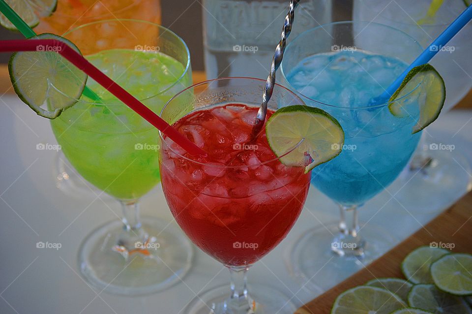 
Summer Refreshments - This breezy colorful drinks will make you feel like you’re holding a bit of the beach in your hands