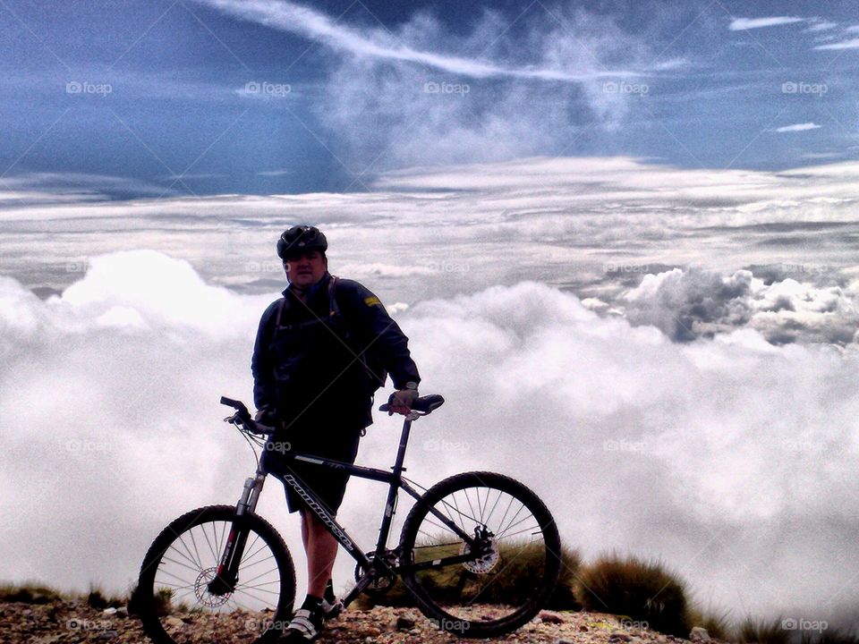 Clouds with my bike