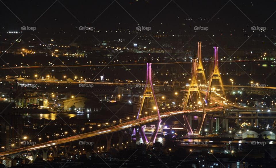 Bhumibol Bridge is the beautiful bridge in Thailand 