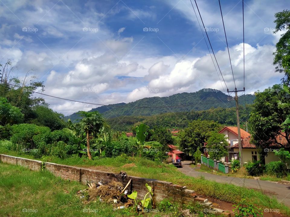 View of the countryside and hills