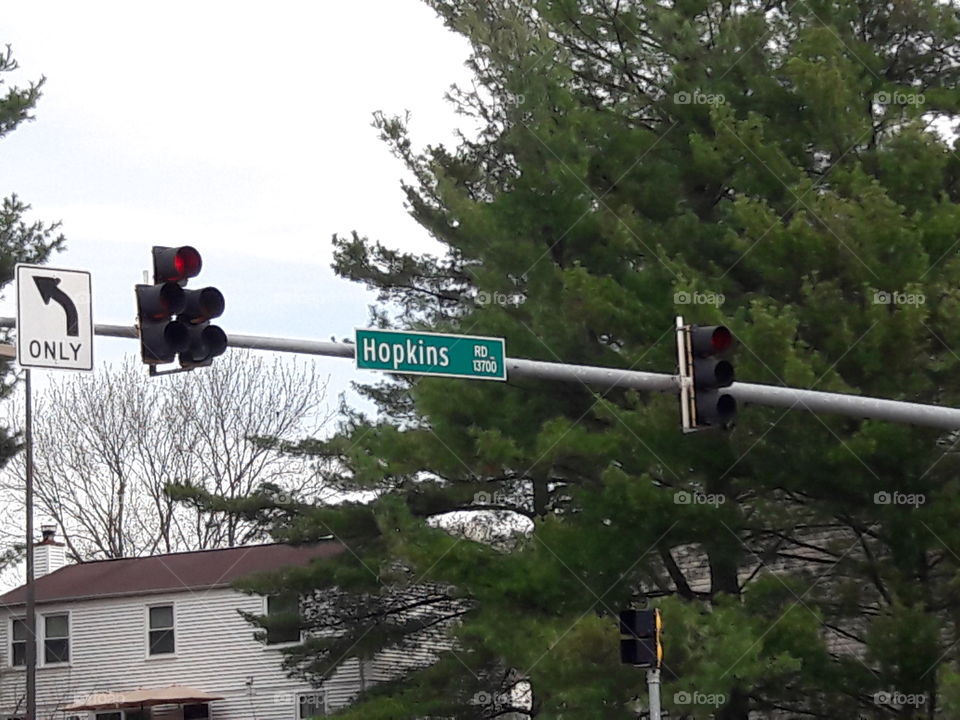 Street sign, Hopkins Rd