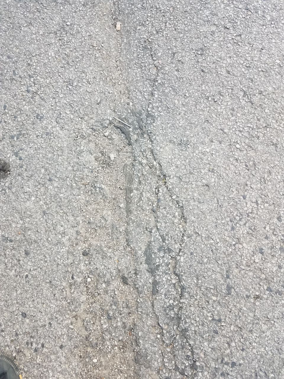 pavement from parking lot