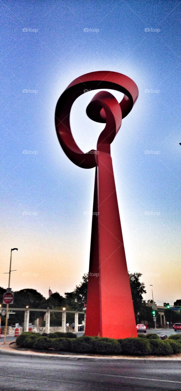 The Torch of Friendship. Sculpture in San Antonio 