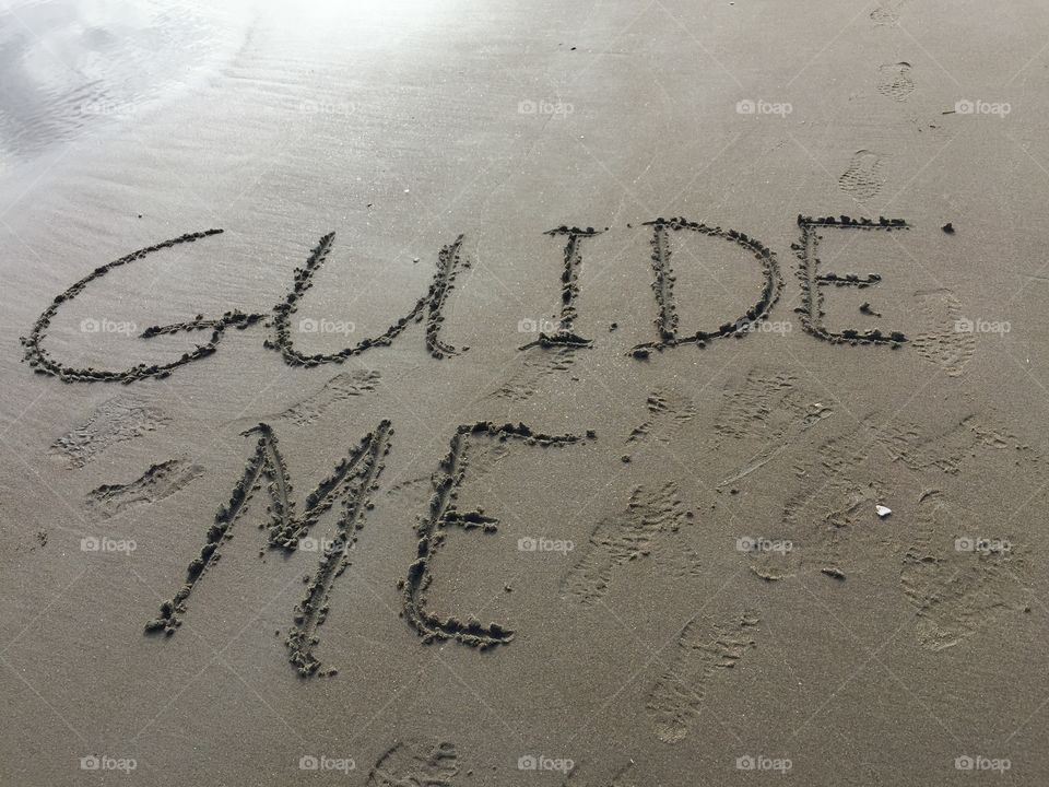 Beach, Sand, Handwriting, Seashore, Footprint