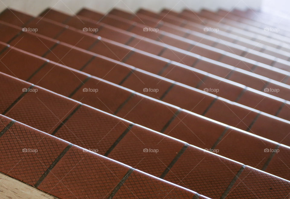 Brick staircase in an old building