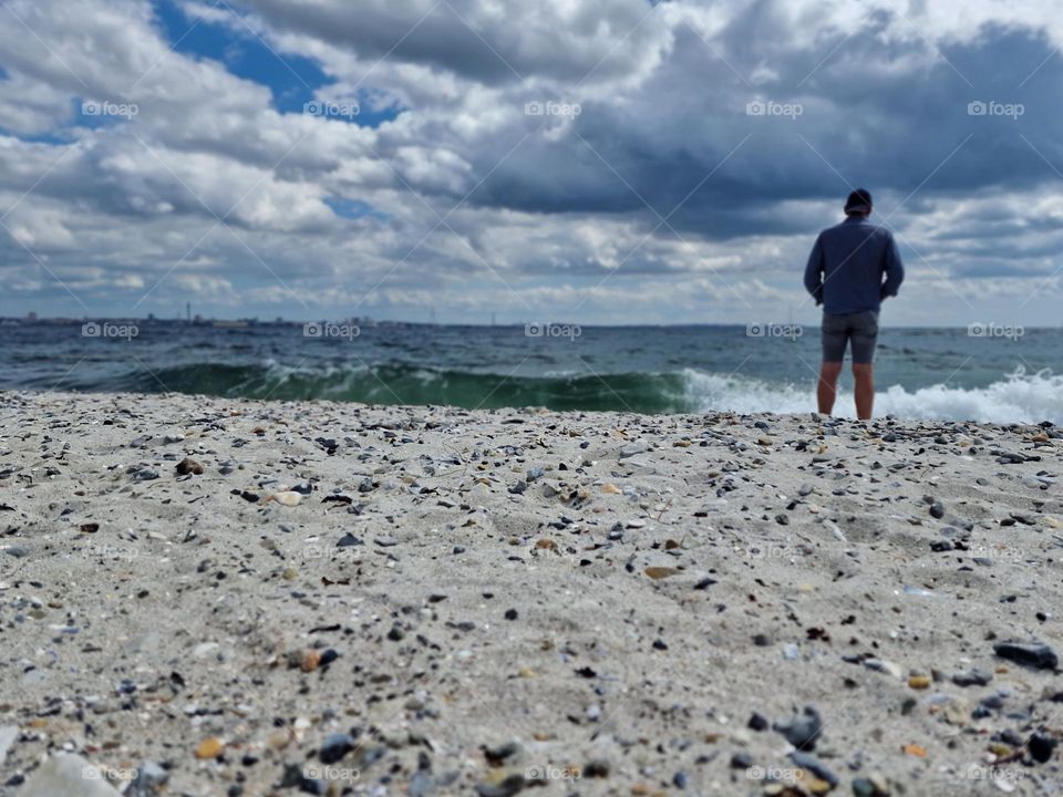 Lonely Men on the beach