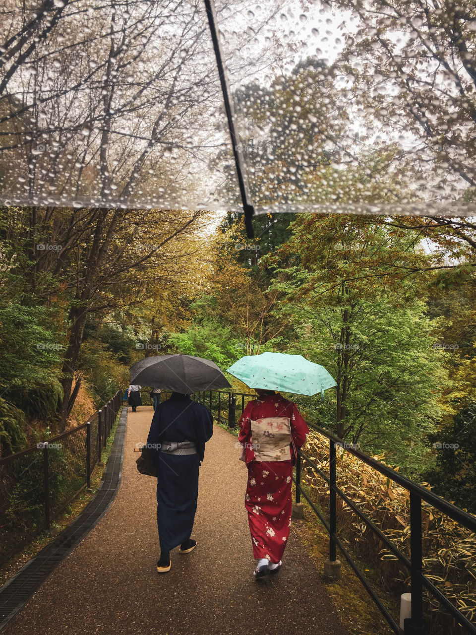 From under the umbrella