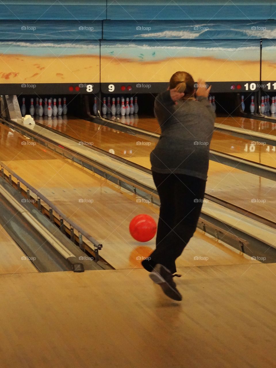 Girl In Bowling Alley
