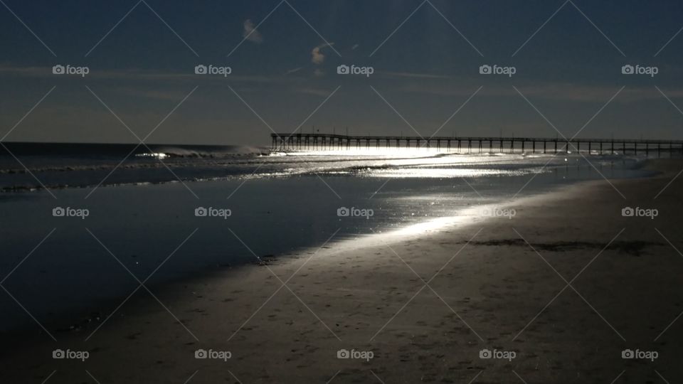sun and pier