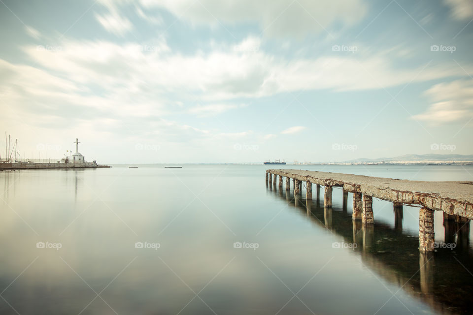 Water, Pier, Sunset, Sea, Beach