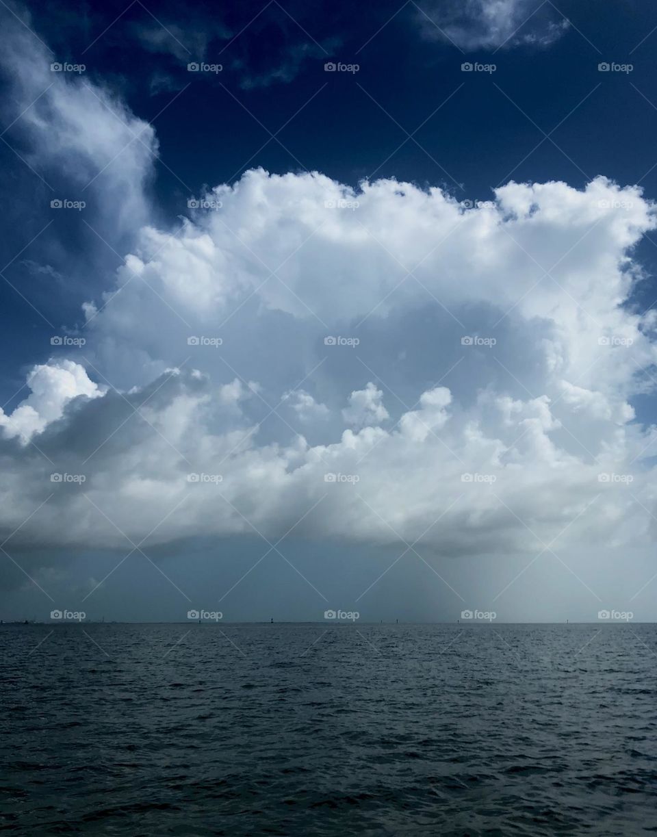 Trying outrun the storm in the boat in the Texas bay. Summertime is the time to fish! 🎣