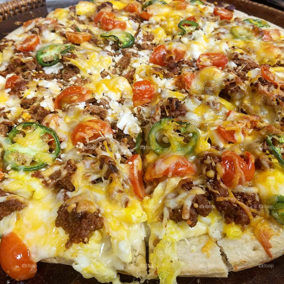Chorizo Breakfast Pizza