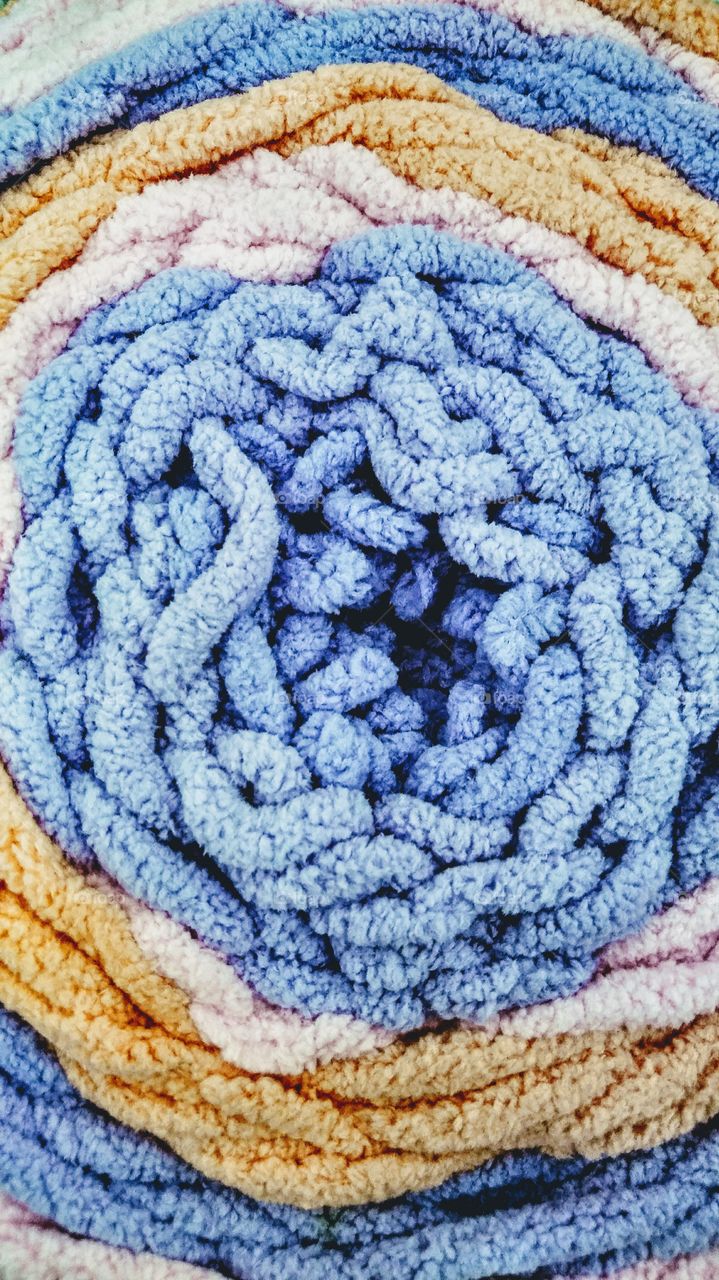 Blueish yarn