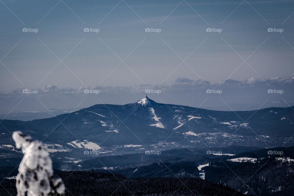 view from Lysá mountain, Czech Republic