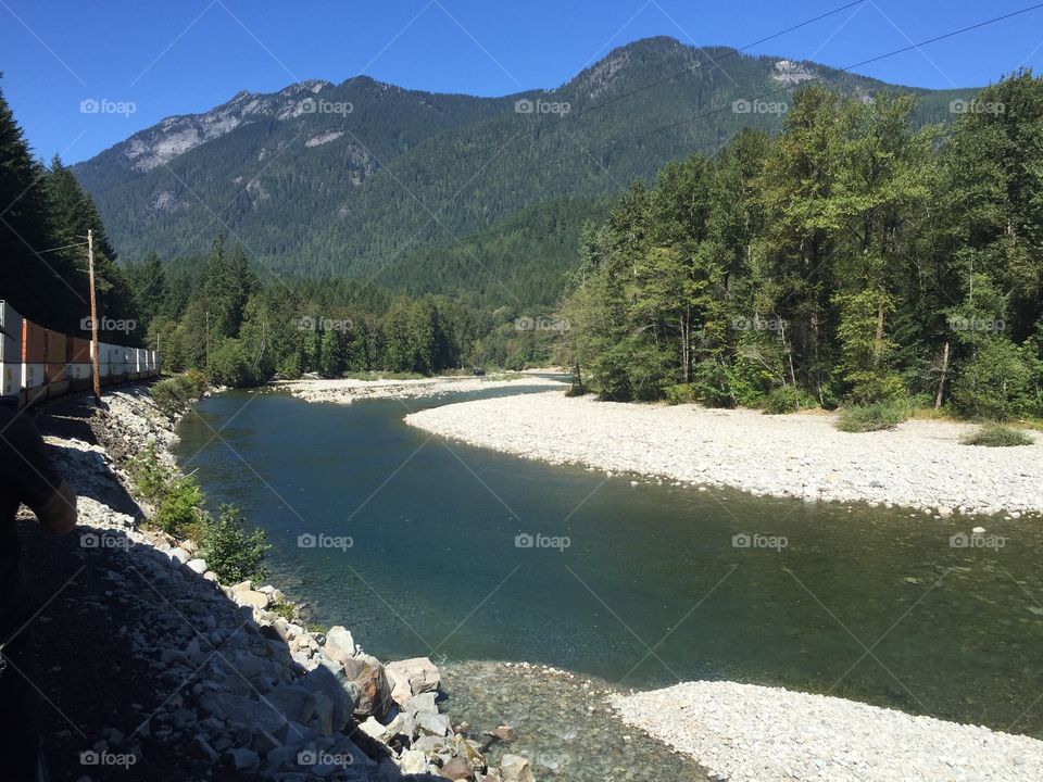 Mountain, Water, Landscape, No Person, Tree