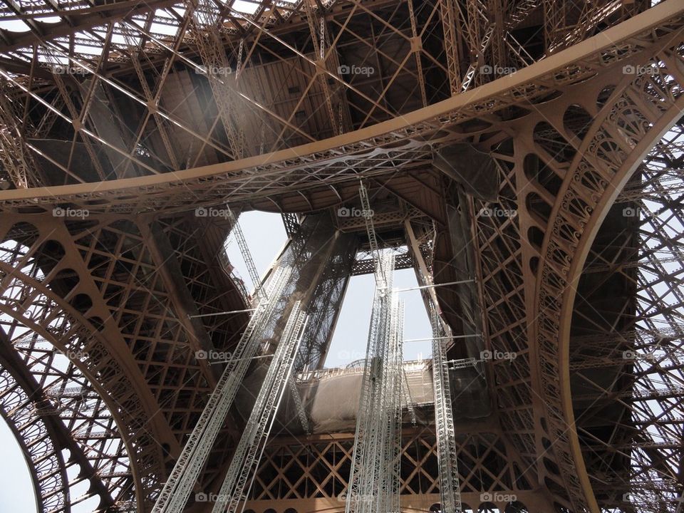 Eiffel Tower under constructions 