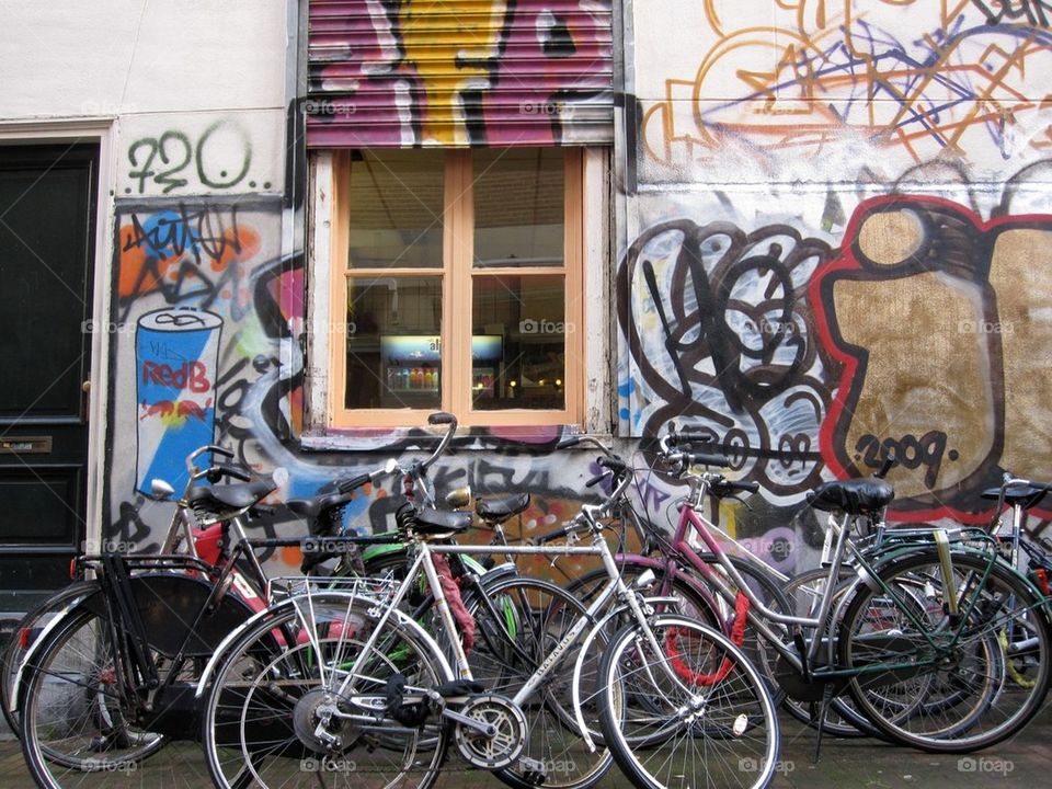 Graffiti parking lot