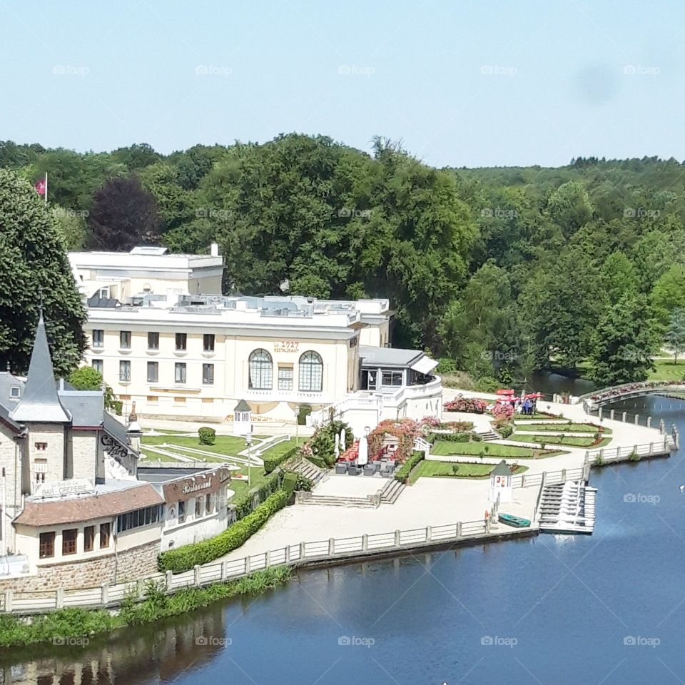 casino and lake in Bagnoles de l'orne