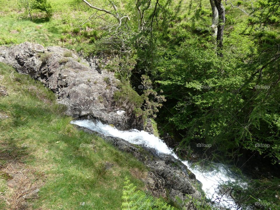 A waterfall at the Lake District 