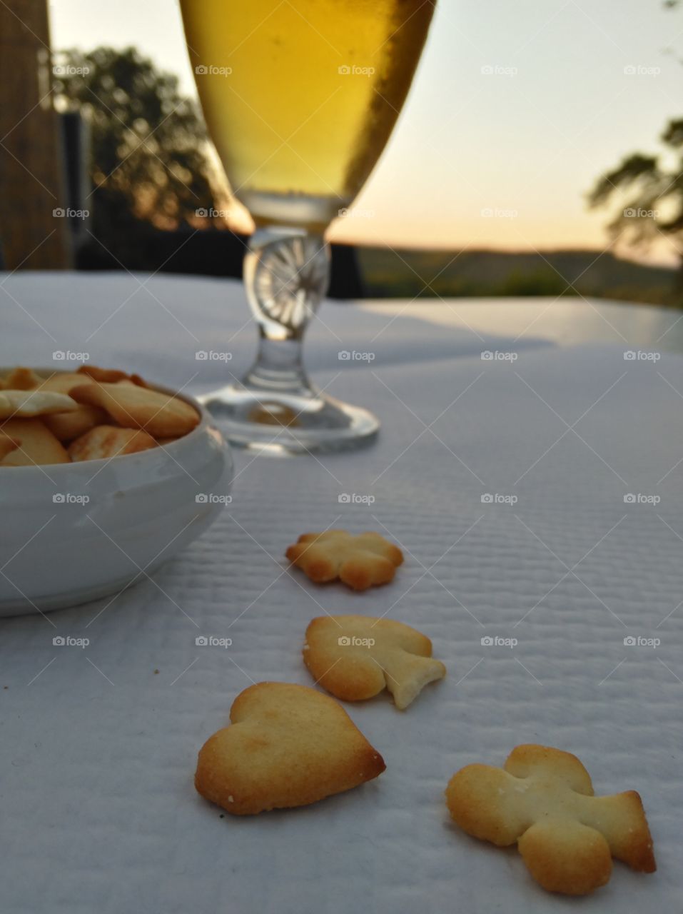 beer and chips