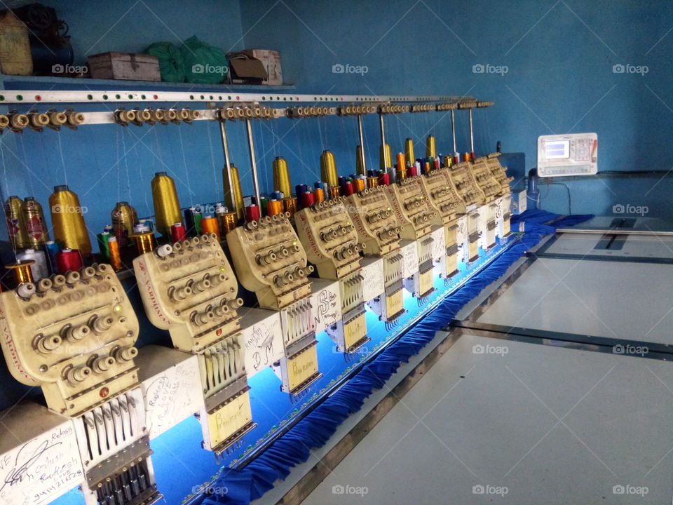 Clothes printing machine.