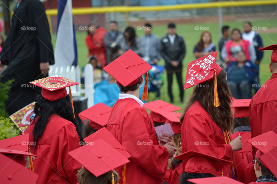 2013 graduation in red