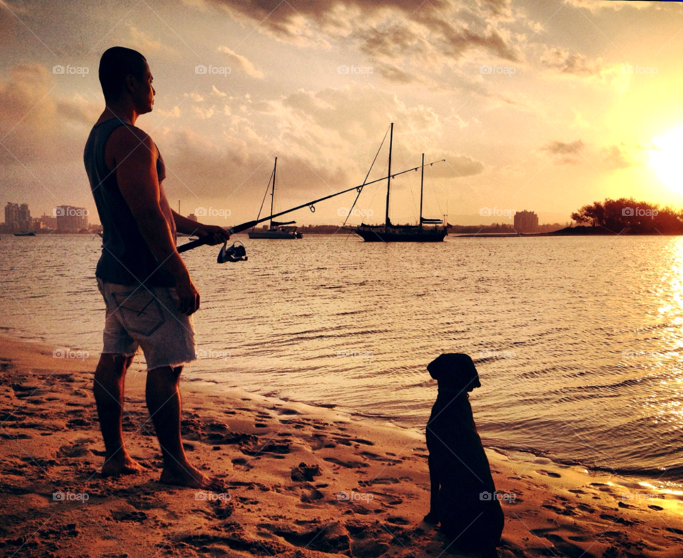 sport beach happy sunset by krispett