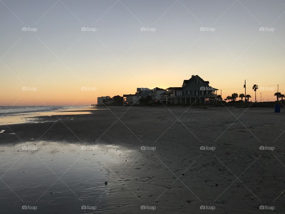 Galveston Beach Sunset