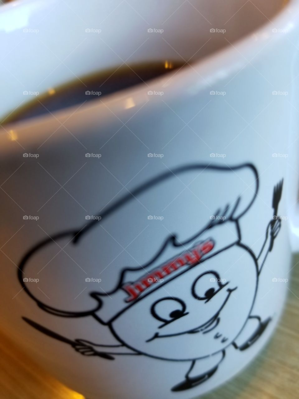 Closer Shot of Coffee at Jimmy's Egg