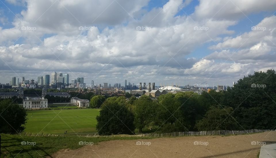 London skyline from Greenwich