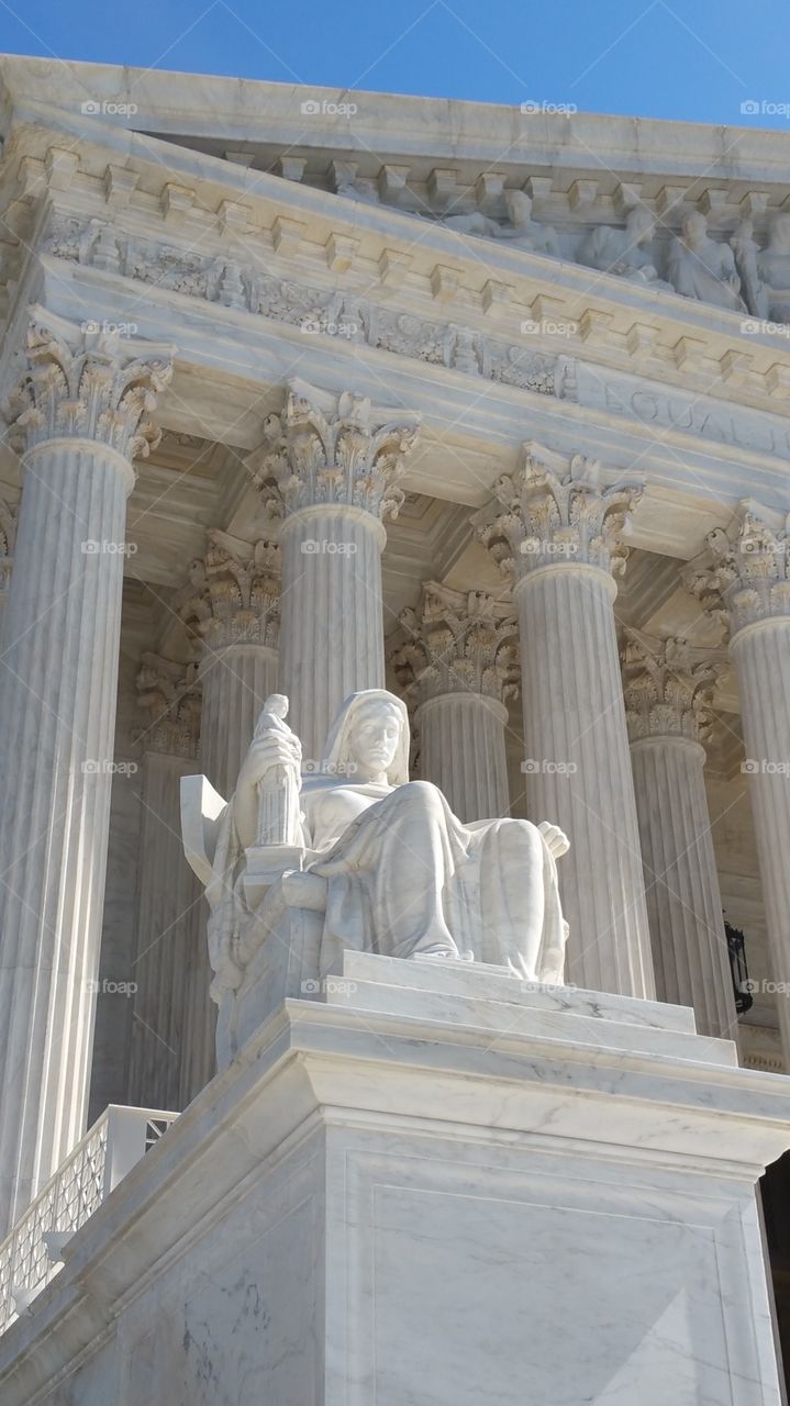 The Contemplation of Justice at the Supreme Court at D.C. different angle.