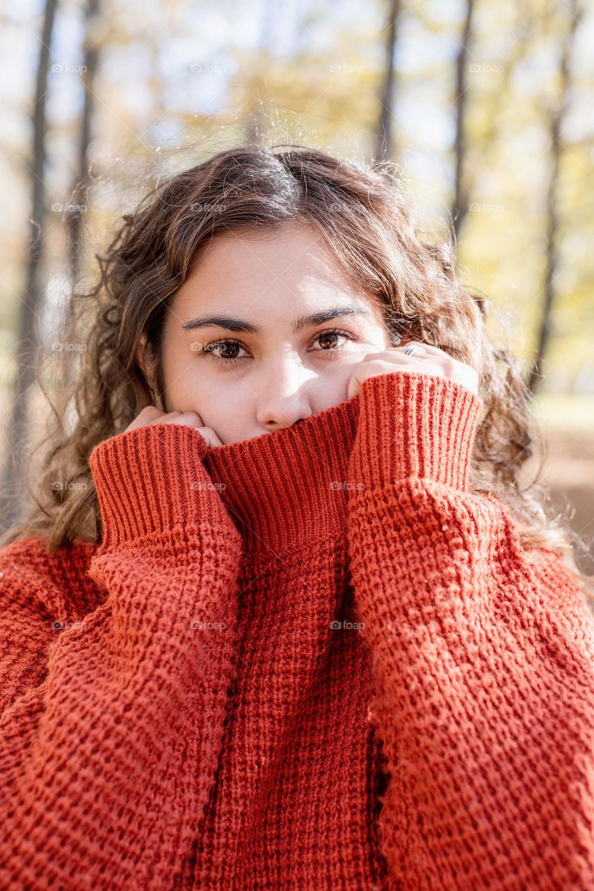 woman in autumn