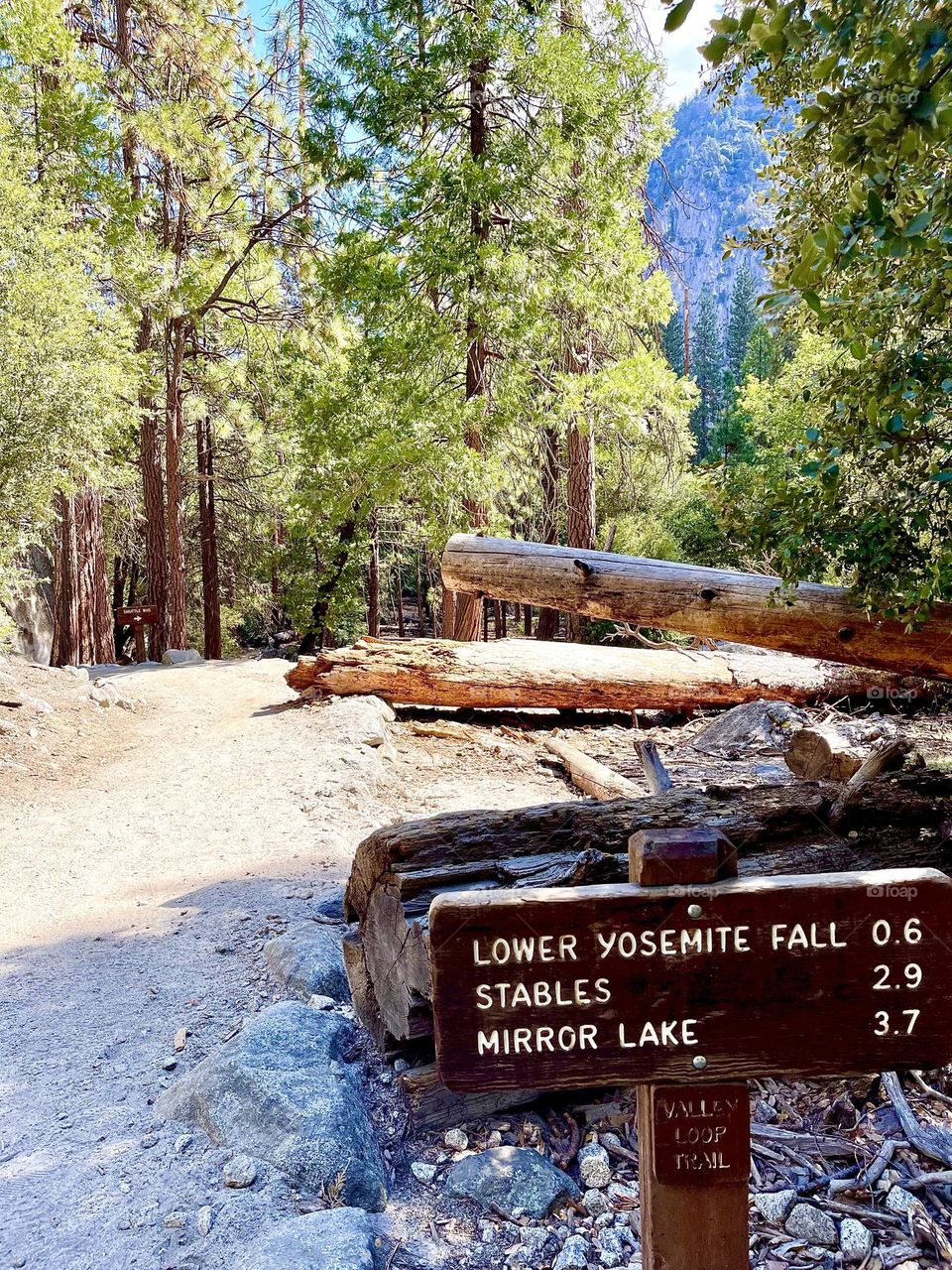 yosemite trail sign