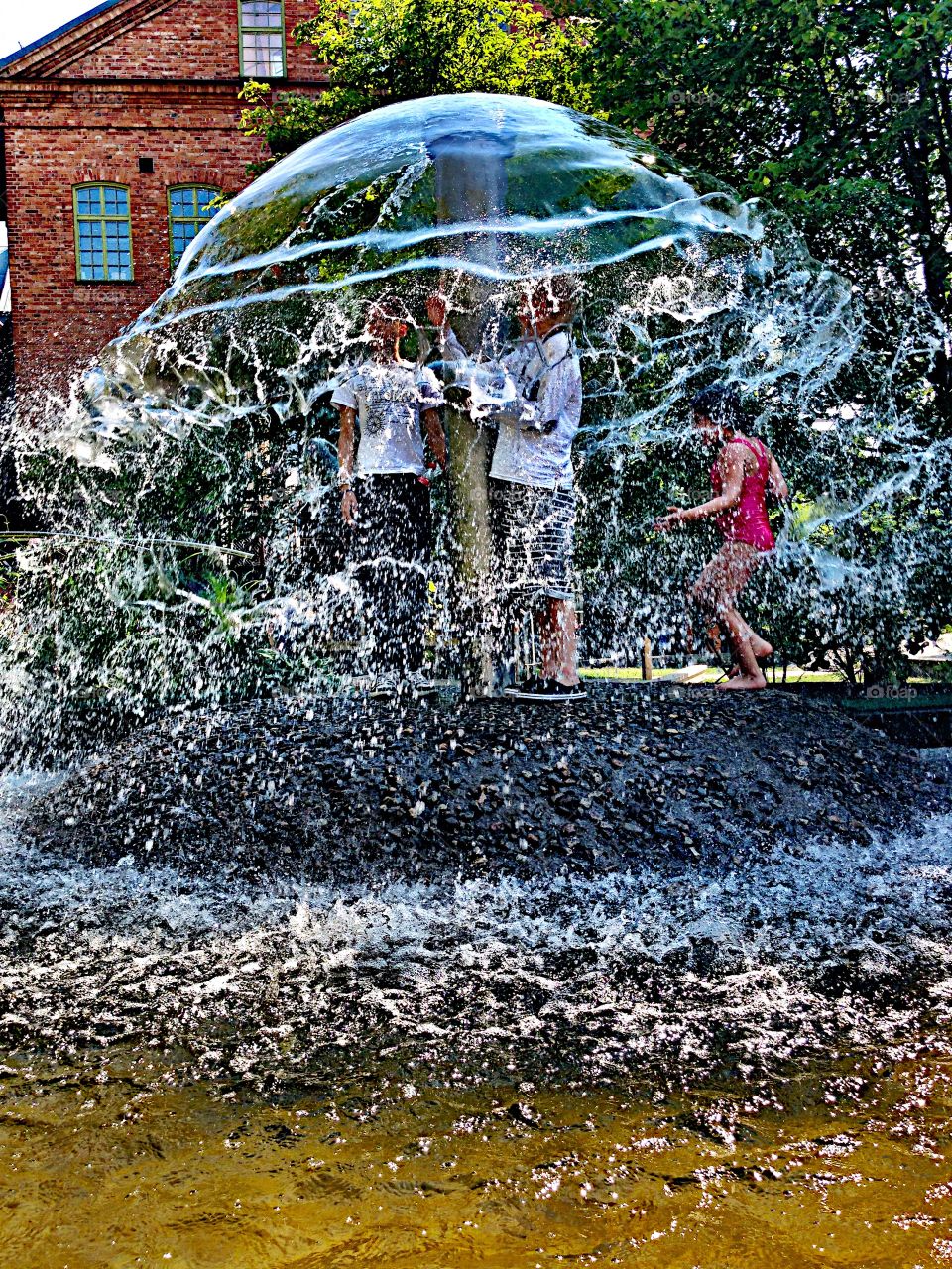 Water fountain . Below water fountain! 