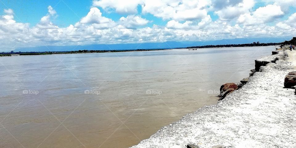river gets bigger creats landslide