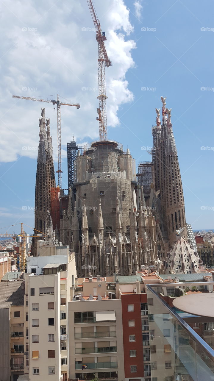 view of the Sagrada Familia