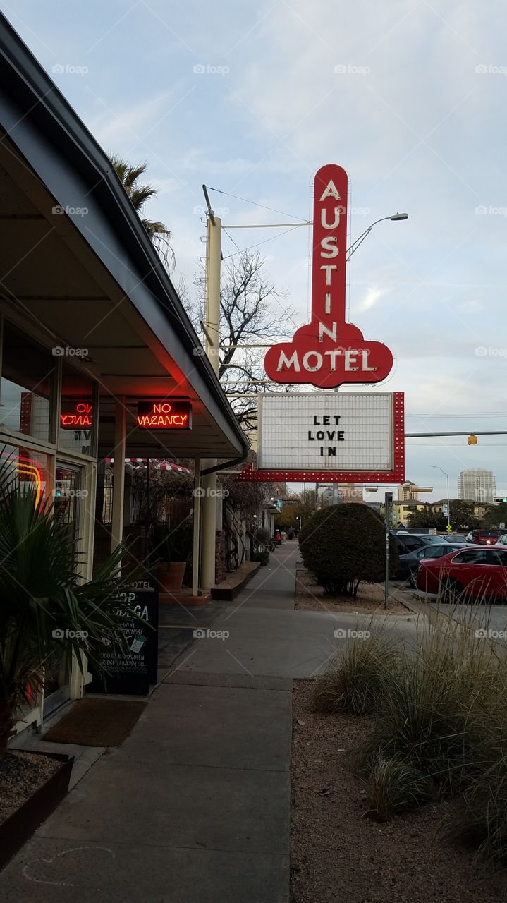 Austin Motel Sign Marquee Neon